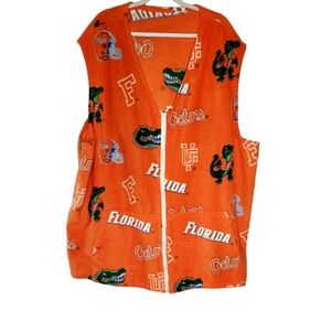 Florida Gators Zip Front Fleece Vest Big and Tall Men's Size 5X Vintage Handmade